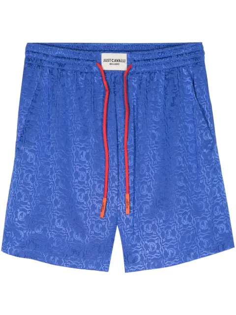 Just Cavalli jacquard-logo track shorts Blue 76OAD1RTN0290
