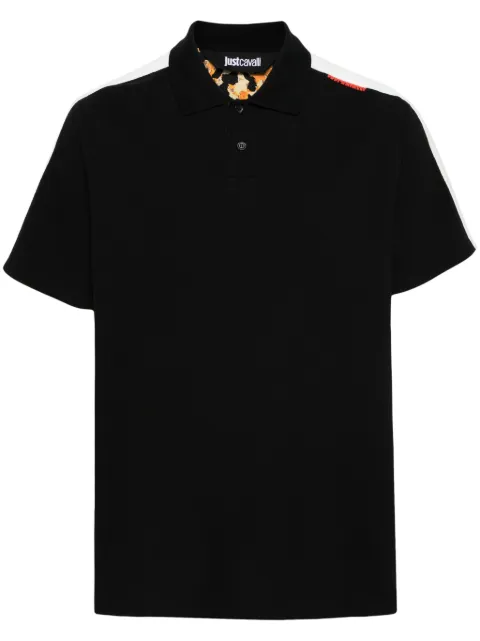 Just Cavalli logo-lettering polo shirt Black 76OAGG22CJ316