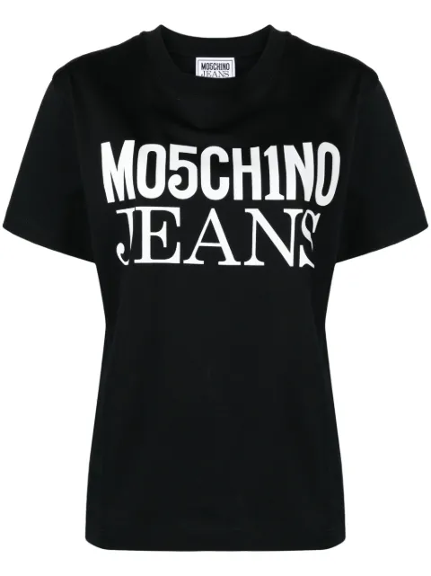 Moschino logo-print cotton T-shirt Black J07123262