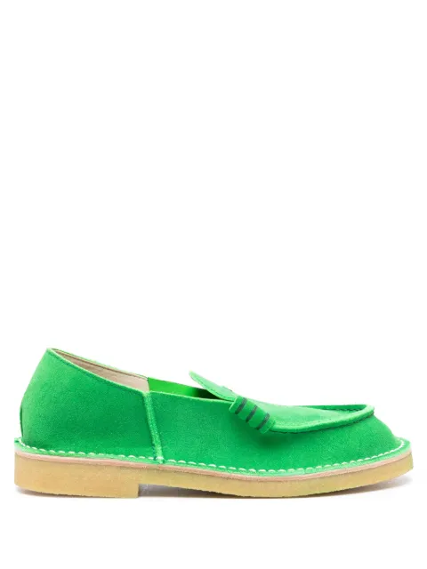 Hender Scheme Dean suede boat shoes Green TQSOAK