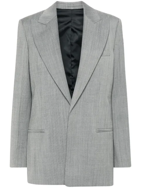 Helmut Lang peak-lapel single-breasted blazer Black N09HW106