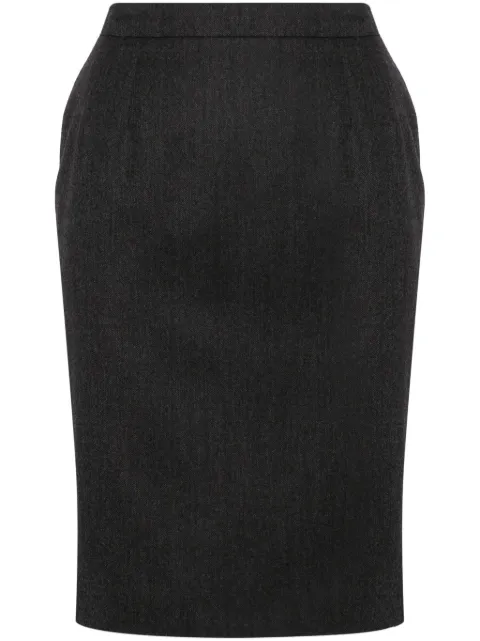 Valentino Garavani Pre-Owned 1990s wool pencil skirt Grey VAL250CHA