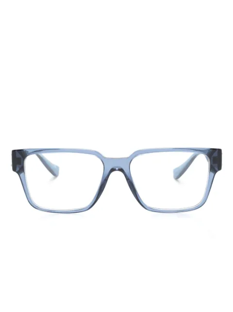 Versace Eyewear Medusa-plaque square-frame glasses Blue VE3346