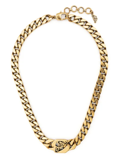 Alexander McQueen cut-out logo chain necklace Gold 780983J160K
