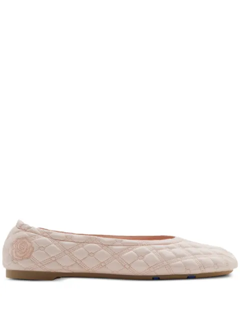 Burberry Sadler leather ballerina shoes Pink 8083706