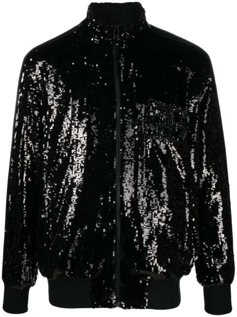 Dolce & Gabbana sequinned bomber jacket Black G9ZG1ZHLMTJ