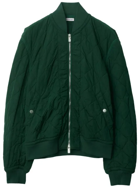 Burberry quilted zip-up bomber jacket Green 8083809