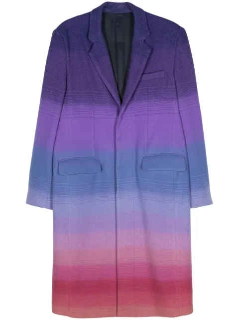 Facetasm single-breasted gradient-effect coat Purple MKSCOM02
