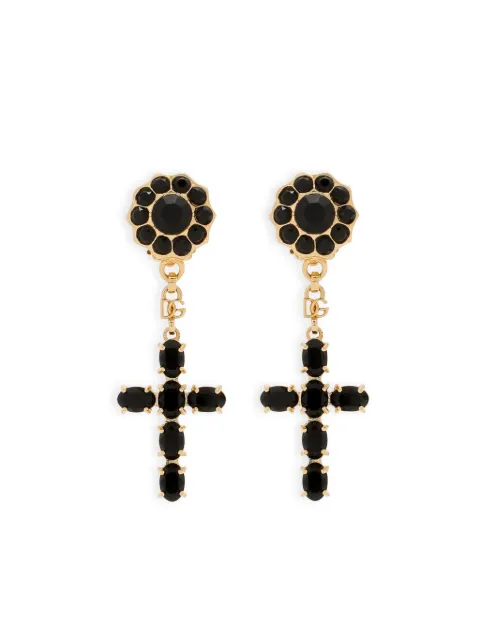 Dolce & Gabbana cross pendant clip-on earrings Gold WEQ4S3W1111