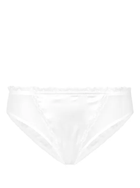 Dolce & Gabbana ruffle-trim stretch-silk briefs White O2F20TONP15