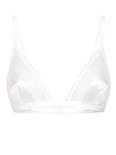 Dolce & Gabbana lace-trimmed triangle bra White O1F45TONP15