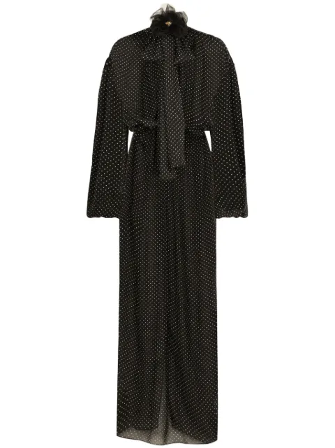 Dolce & Gabbana polka-dot print maxi dress Black F6JGYTIS1S1