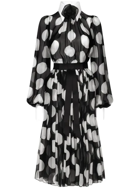 Dolce & Gabbana polka-dot print dress Black F6JGHTHS10S