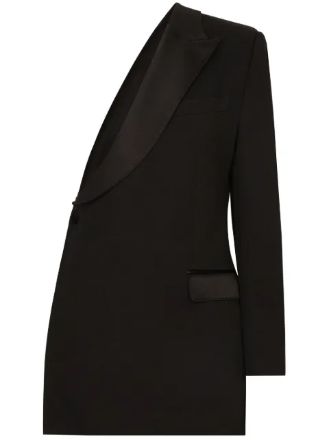 Dolce & Gabbana one-shoulder asymmetric blazer Black F29ZNTFU28J