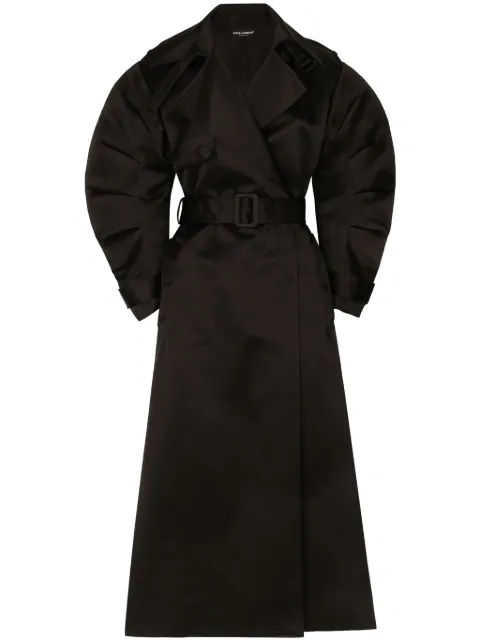 Dolce & Gabbana belted trench coat Black F0D1LTFU1KM