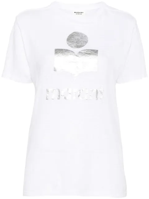 MARANT ÉTOILE Zewel linen T-shirt White TS0001FBA1N10E