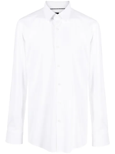 BOSS pointed-collar long-sleeve shirt White 50503554