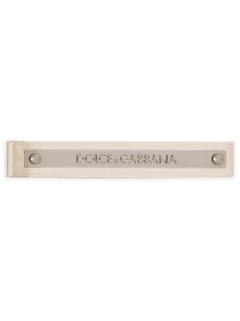 Dolce & Gabbana engraved-logo brass tie clip Silver WTQ1L1W1111