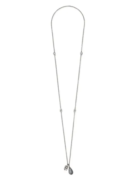 Dolce & Gabbana logo-pendant brass necklace Silver WNQ3S2W1111