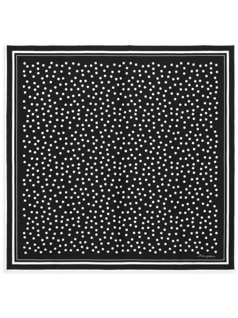 Dolce & Gabbana polka dot-print silk scarf Black FN090RGDCFX