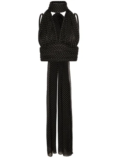 Dolce & Gabbana polka dot-print silk top Black F79ESTIS1S1