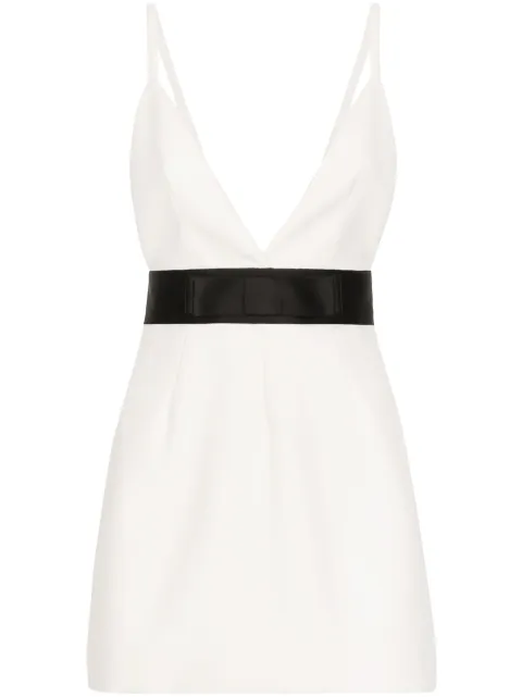 Dolce & Gabbana layered virgin wool-blend minidress White F6JEYTFUBGE