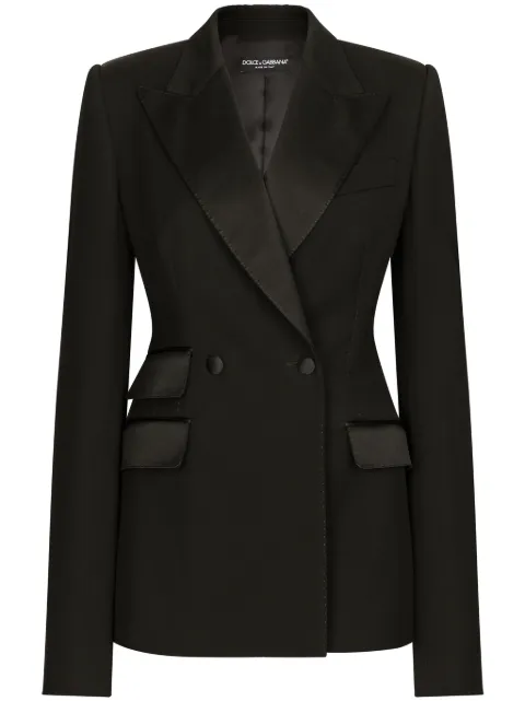 Dolce & Gabbana Turlignton double-breasted blazer Black F29ZMTFU28J