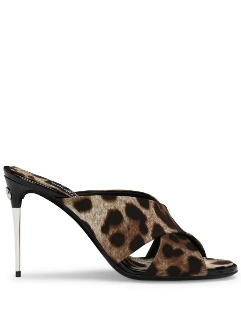 Dolce & Gabbana Keira leopard-print sandals Brown CR1738AV802