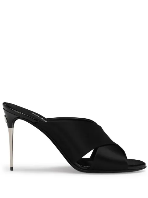 Dolce & Gabbana 85mm Keira satin sandals Black CR1738AV799