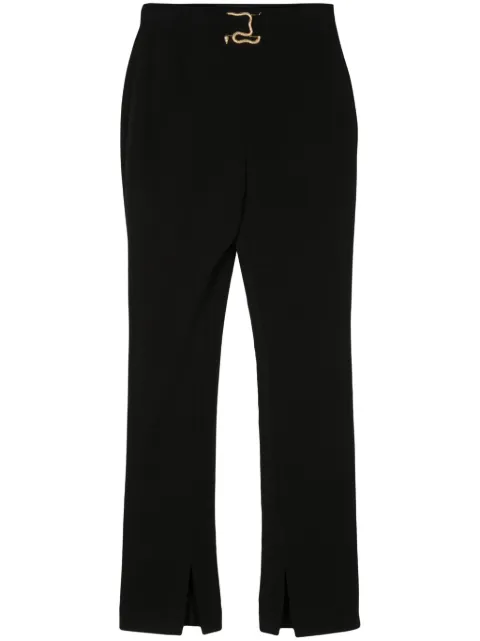Just Cavalli logo-plaque tailored trousers Black 76PAA131N0298