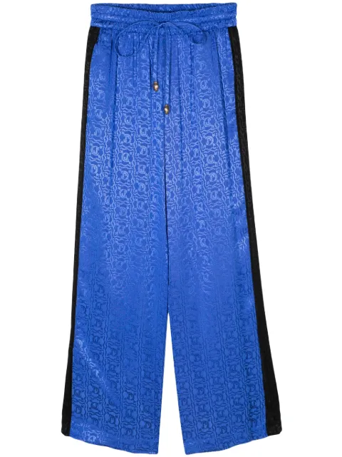 Just Cavalli jacquard logo straight-leg trousers Blue 76PAA121N0290