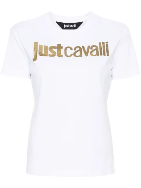 Just Cavalli logo-print cotton T-shirt White 76PAHG11CJ300