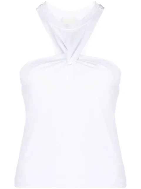 ISABEL MARANT Zineba knotted tank top White TS0164FAA1N41I