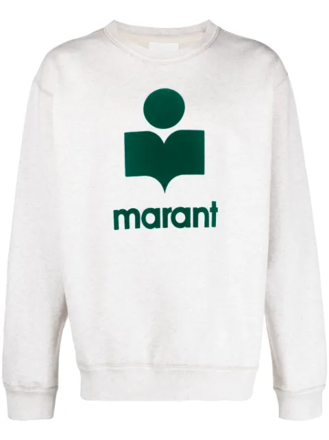 MARANT Mikoy flocked-logo sweatshirt Grey SW0029HAB1M18H