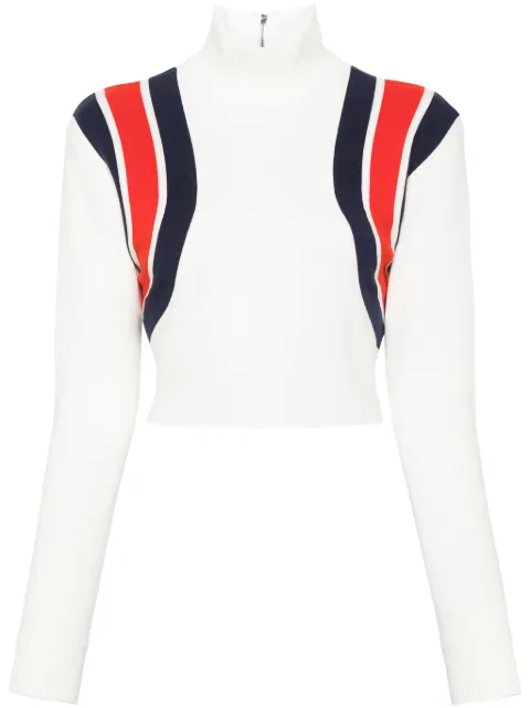 Gucci Sylvie-Web knitted cropped top White 772910XKDTV