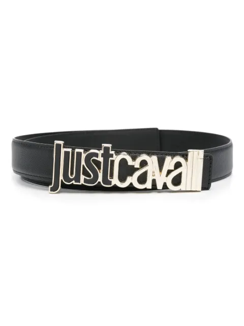 Just Cavalli logo-lettering leather belt Black 76RA6F3AZS766