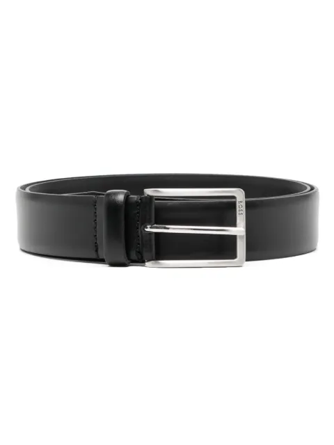 BOSS pin-buckle belt in italian leather Black 50491834