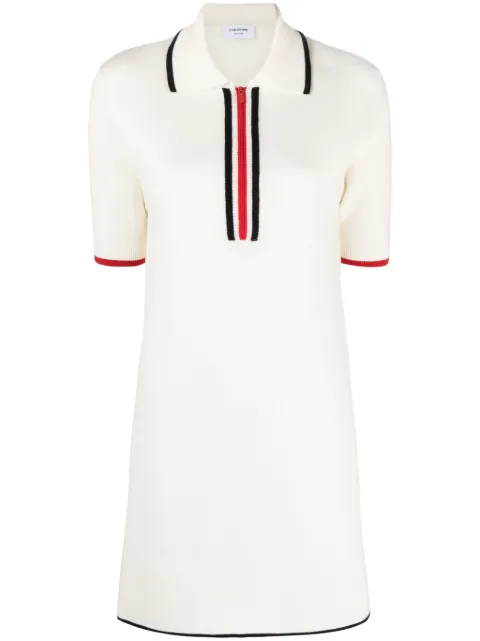Thom Browne RWB-stripe virgin wool dress Neutrals FKD171BY1037