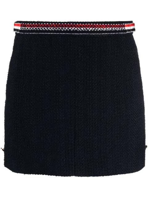 Thom Browne 4 Bar-tab tweed miniskirt Blue FGCA04AF0721