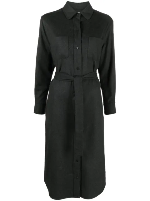 Thom Browne silk-blend midi shirt dress Grey FDSE87AF0648