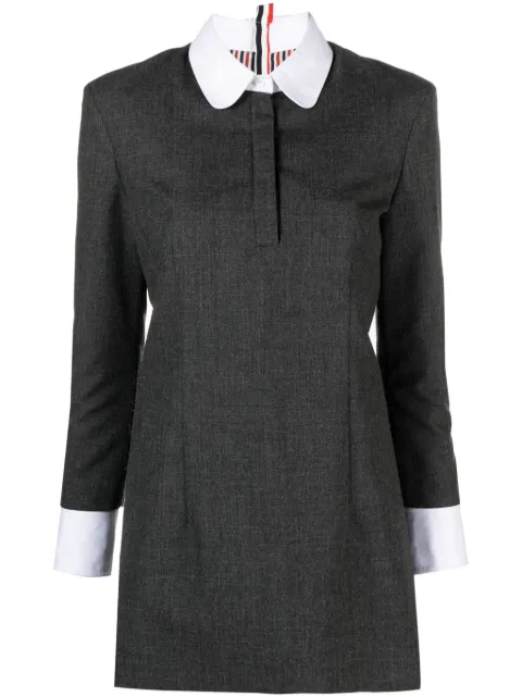 Thom Browne wool mini shift dress Grey FDSE84CF0582