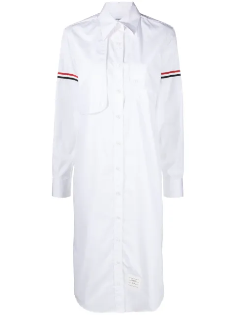 Thom Browne cotton midi shirt dress White FDSE73O03113