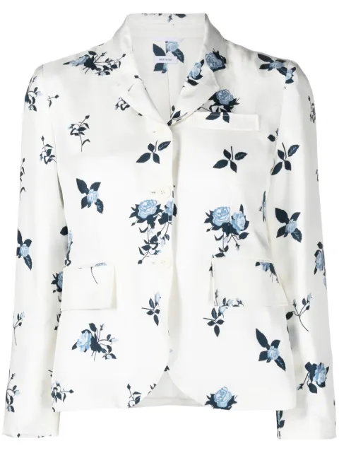 Thom Browne floral-print silk blazer White FBC812AF0677