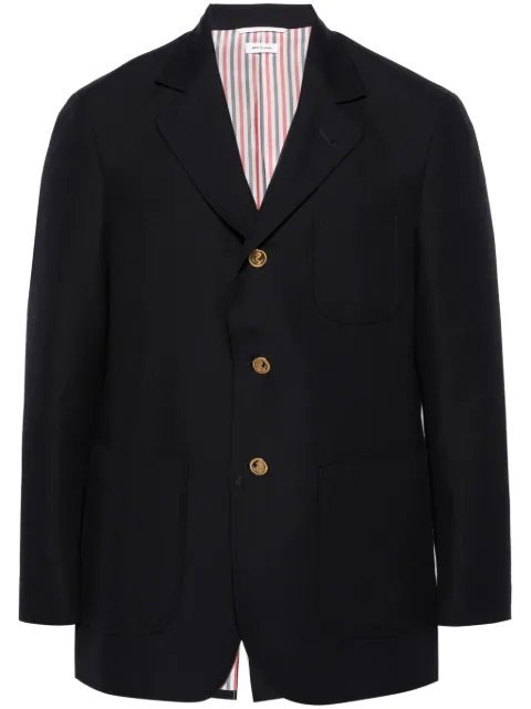 Thom Browne single-breasted wool blazer Blue MJU568AF0582