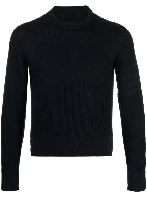 Thom Browne 4-Bar waffle-knit jumper Blue MKA515AY1045