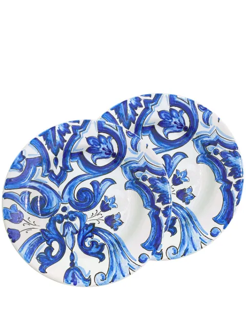 Dolce & Gabbana porcelain dinner plates (set of two) Blue TC0S04TCA25
