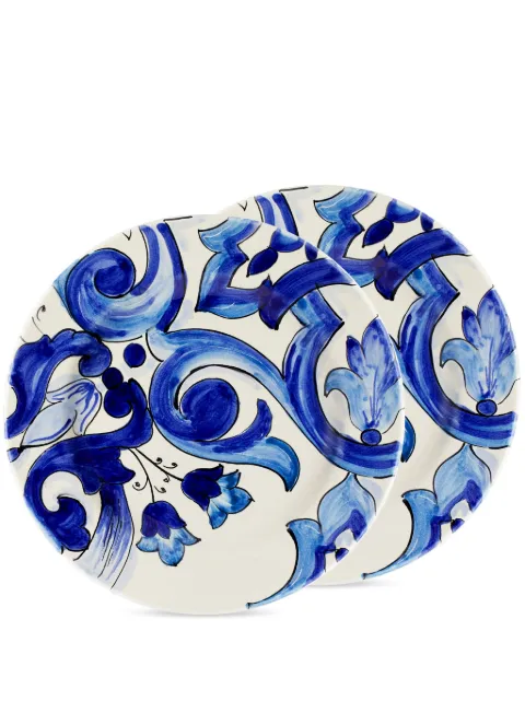 Dolce & Gabbana Blu Mediterraneo fruit plates (set of two) Blue TC0S03TCA25
