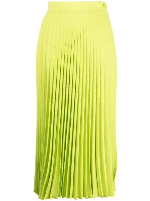 MM6 Maison Margiela pleated crepe midi skirt Green S52MA0194S43455