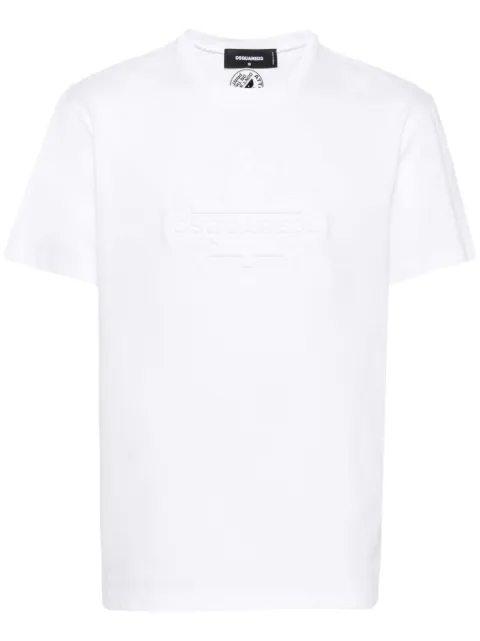 DSQUARED2 Leaf Skater cotton T-shirt White S74GD1231S23009