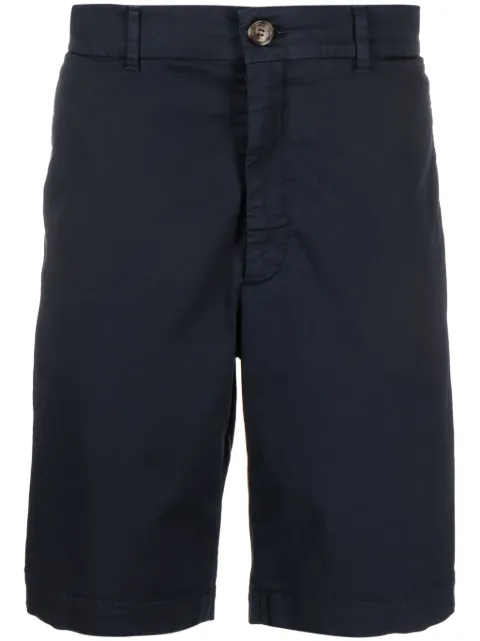 Brunello Cucinelli garment-dyed bermuda shorts in american pima cotton comfort gabardine Blue M289LU0010C2517